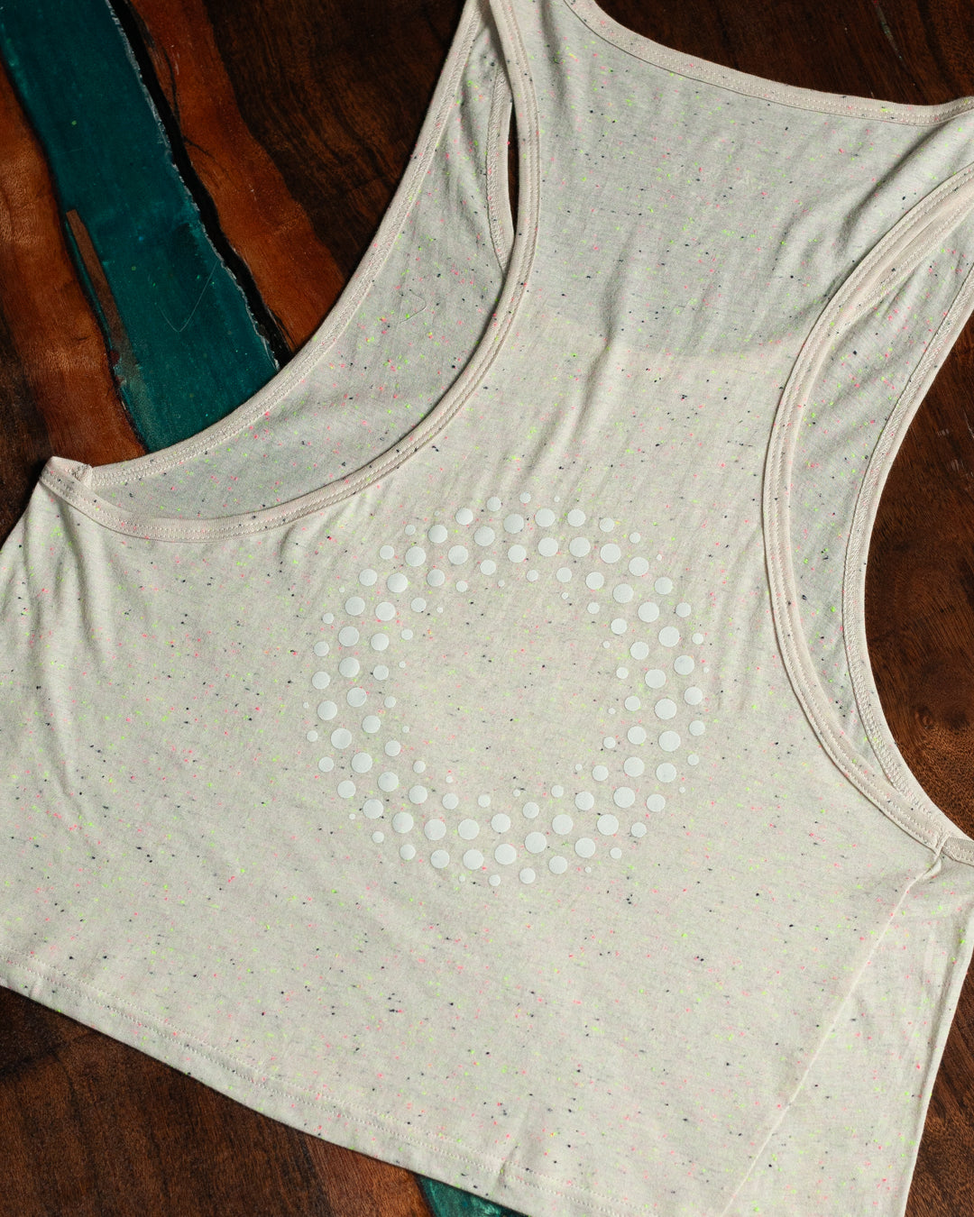Tank Top Woman / Fluoro Slub - IKARO PORTAL Glowinthedark BLUE